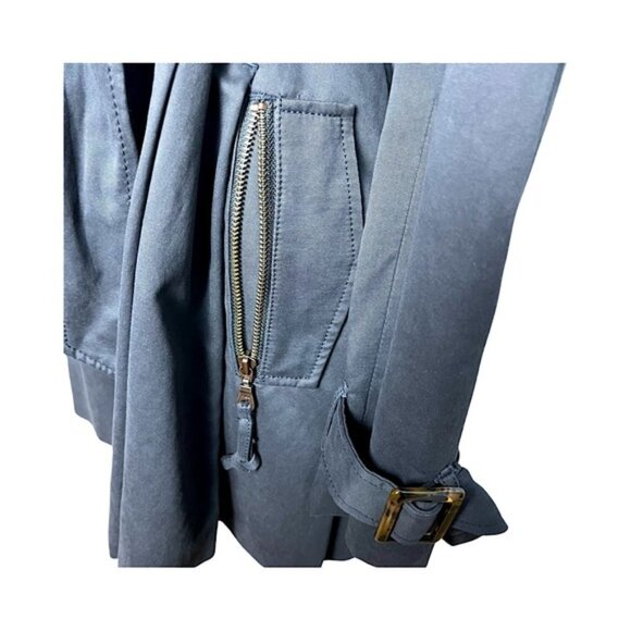 Millard Fillmore Statement Collar Short Trench Coat Flirty Skirt Design Size M - Picture 5 of 15